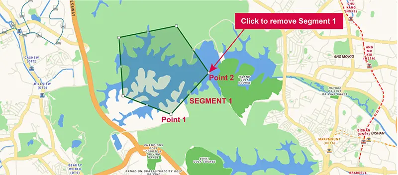 Guide to delete one segment in a polygon