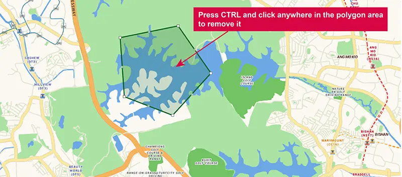 Guide to delete the entire polygon